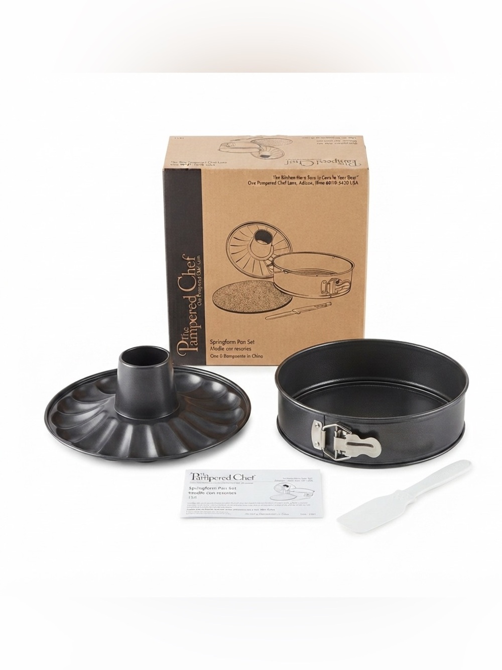 π° Pampered Chef Springform Pan Set #1541 β NEW, Complete! - Picture 2 of 6